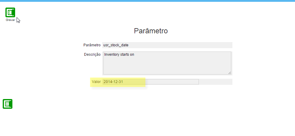  recomeçar inventario a partir de data 